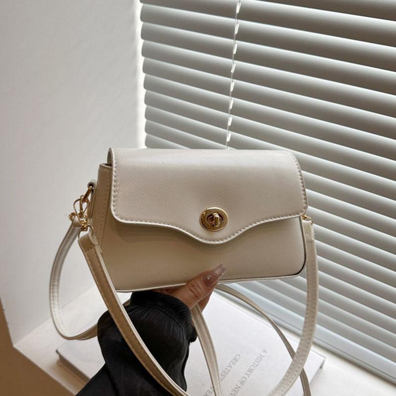 Korean Black Small Square Bag For Women Shoulder Crossbody Bag Retro Fashi Handbag Adjustable Shoulder Strap
