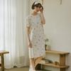 Micro Modal Lemon Rose Dress Cream  Fwed302s 