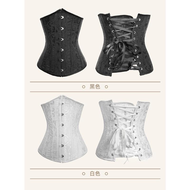 Steel Boned Jacquard Waist Trainer Corset Belt For Women Tummy Control Body Shaper