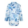 Women's Fashion Casual Button-up Seven-quarter Sleeve Floral Print Lapel Top
