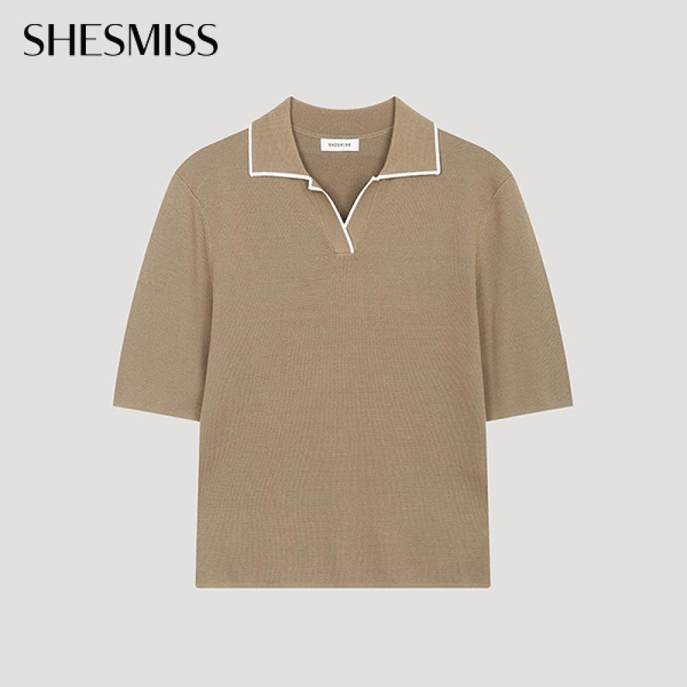 

She S miSS Color Открытый воротник трикотаж SSkpoo21120 Ca Camel/55