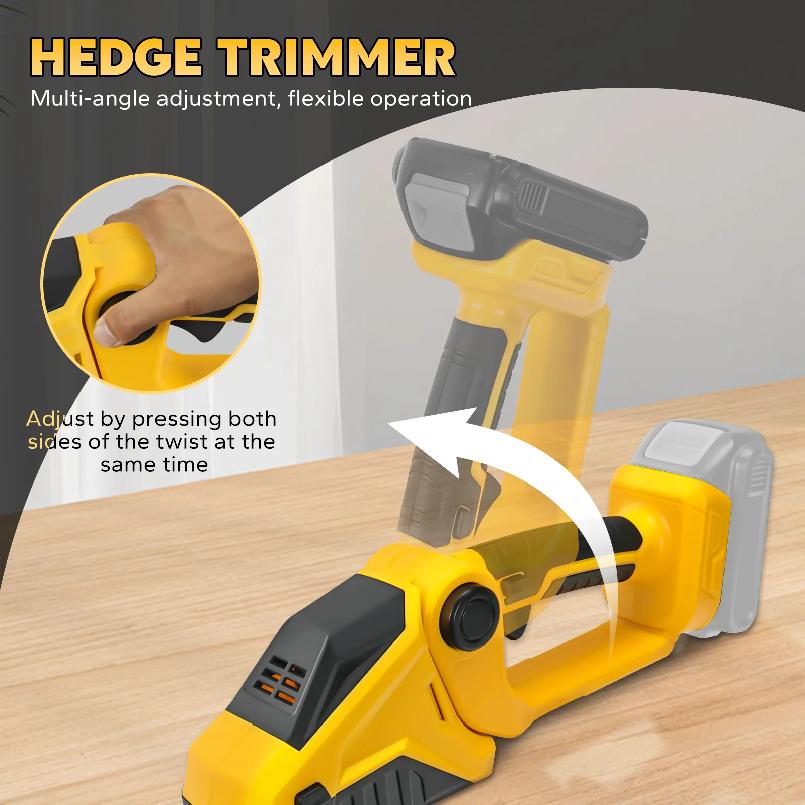 Cordless Hedge Trimmer 2-in-1 Grass Shears Handheld Electric Shrub Trimmer Kit Garden Tool for Dewalt 20V Battery (No Battery)