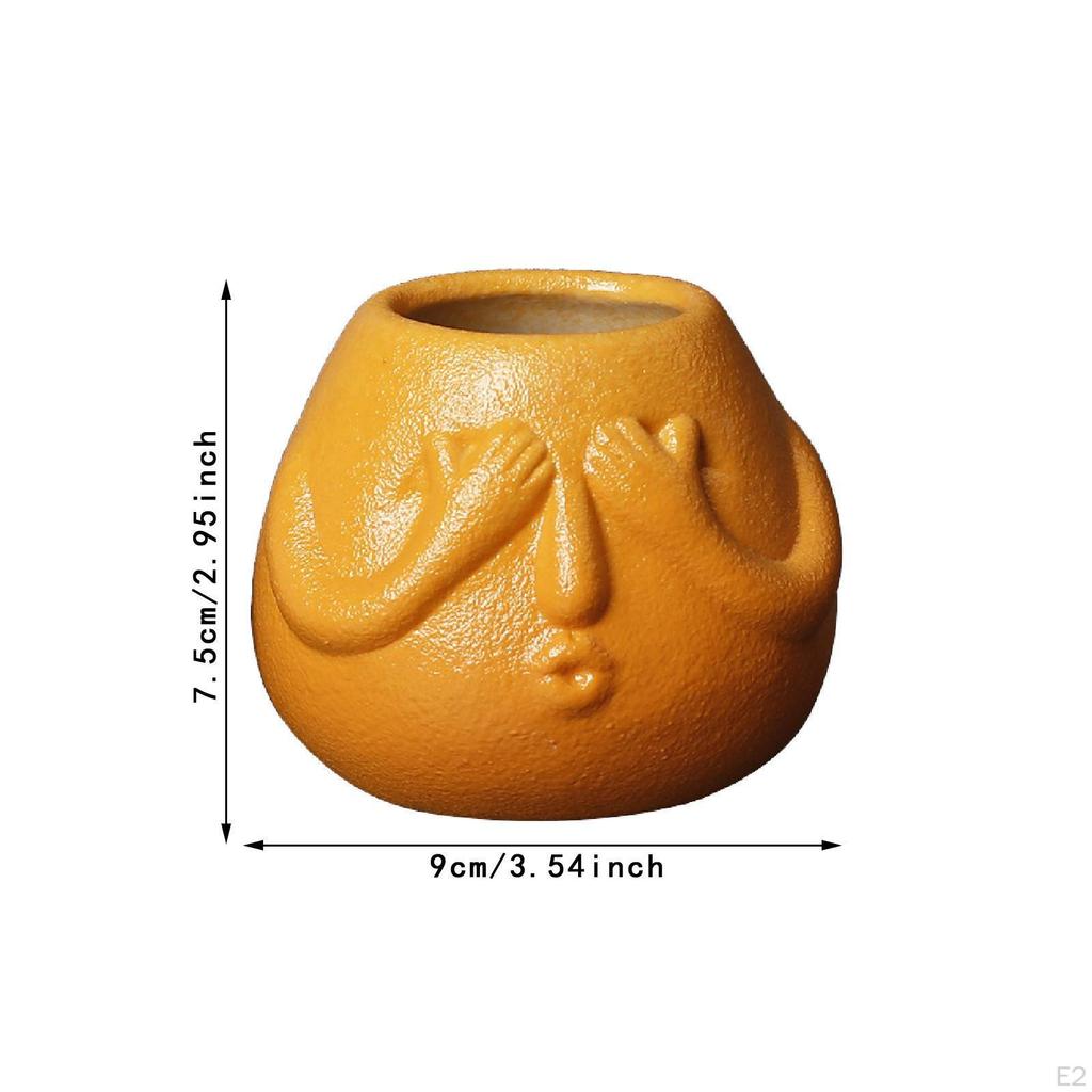 Cartoon Planter for Small Plants, Unique Flowerpot Garden Decor