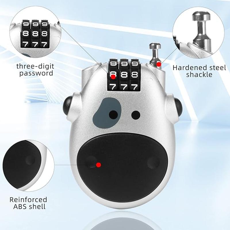 Cable Combination Lock Adjustable Cable Code Locks 3 Digit Combination Lock Security Wire Combo Steel Cable Locks