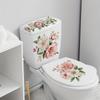 Waterproof Floral Toilet Decals With Vivid Pattern And Self Adhesive Perfect For Bathroom Home Decoration