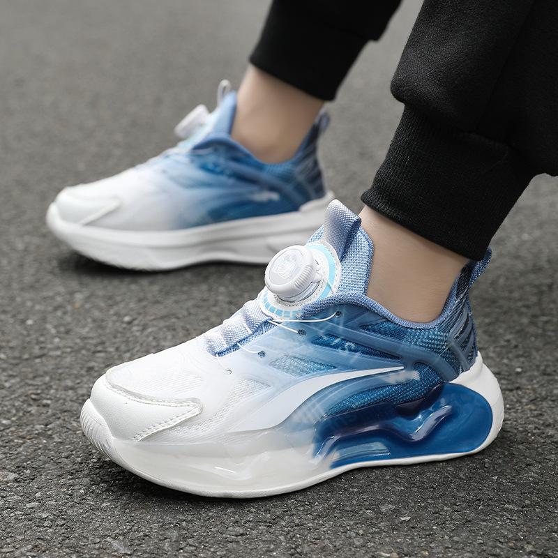 2025 New Spring Children's Boys' Shoes Sneakers Mesh Lightweight Boys' Older Children's Lightweight Student Running Shoes
