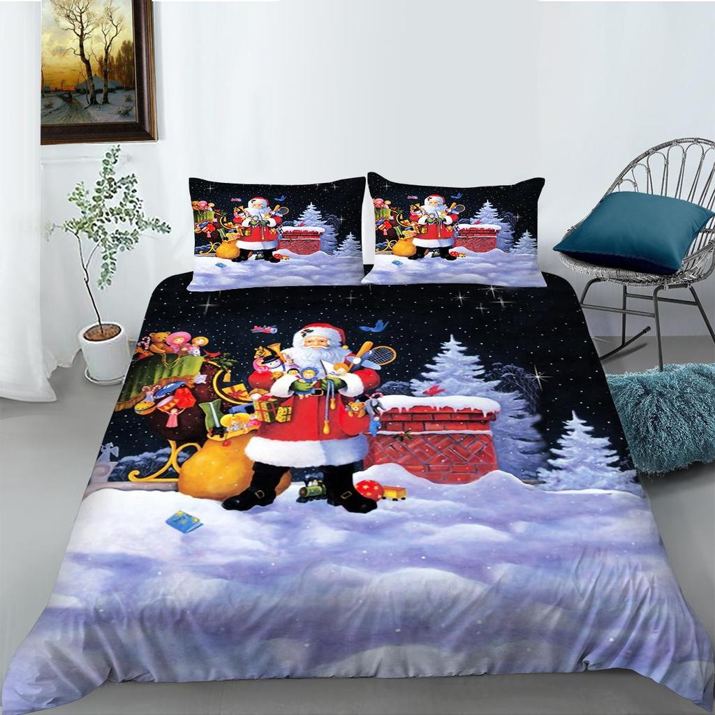 Bettbezug-Set für Zuhause, Bettwäsche, einzigartiges Design, weihnachtliche Heimtextilien, hochwertiges Bettdeckenbezug-Set