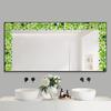 Fresh Green Vine Leaf Butterfly Self Adhesive Border Wall Sticker Bathroom Glass Mirror Frame Decor