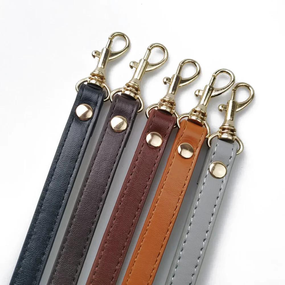 120cm Leder Schultertaschen Riemen Zubehör DIY Umhängetasche Verstellbar PU Tasche Gürtel Riemen Schwarzer Handtaschenriemen Silber Goldene Schnalle