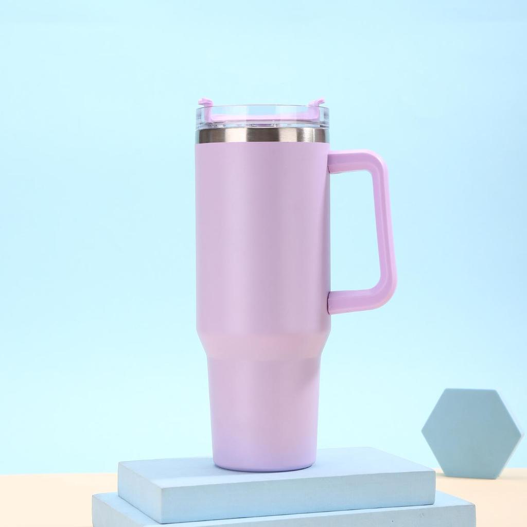 Large Capacity 40oz Insulated Stainless Steel Car Cup with Handle - Portable Outdoor Ice King Cup