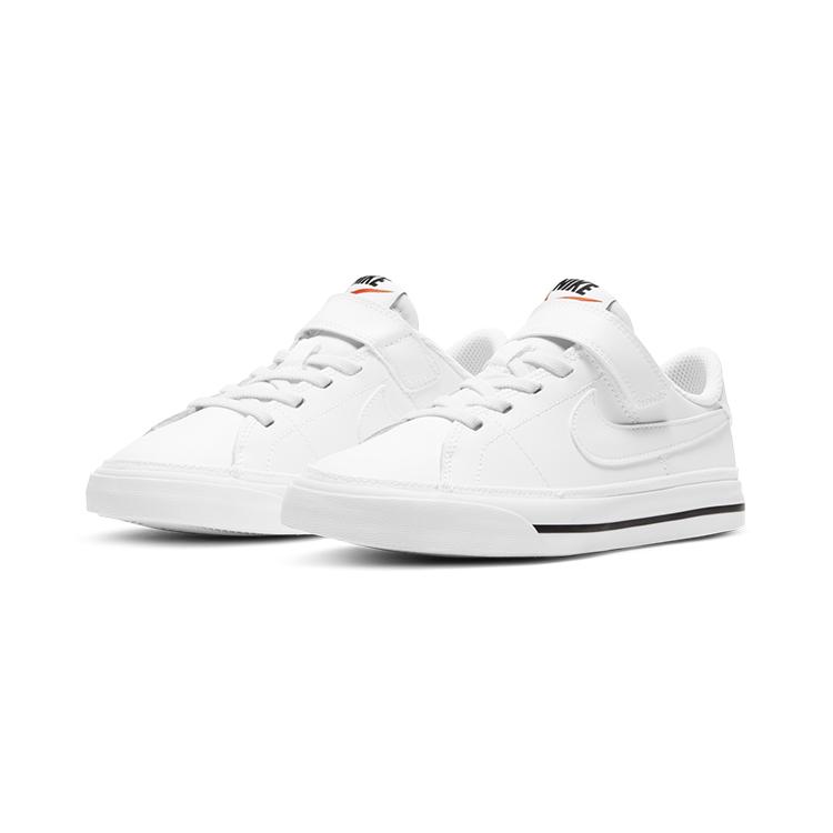 Nike Court Legacy Slip Resistant Cushioning Balance Low top Skateboard Shoes White Children Aged 3 7 Years Old DA5381-100