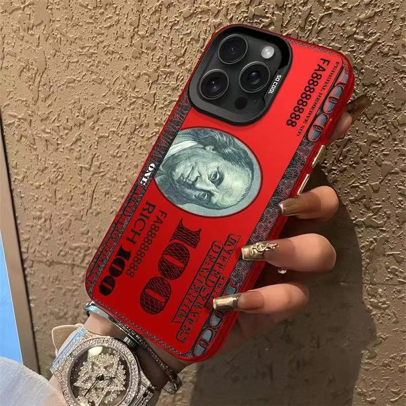 Fashion Dollar Pattern Frosted Hard Anti Fall Protective Phone Case For Apple Iphone