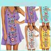Womens Midi Dress Sleeveless Boho Beach Casual Floral Sundress Perfect For Summer