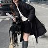 BITCED Women's Down-Filled Cotton Coat - Autumn/Winter Mid-Length, Elegant and Tailored, Knee-Length, Thickened Outerwear