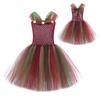 Forest Fairy Girl Costume Dress With Tulle Skirt Butterfly Wings Magic Wand For Toddler Girls