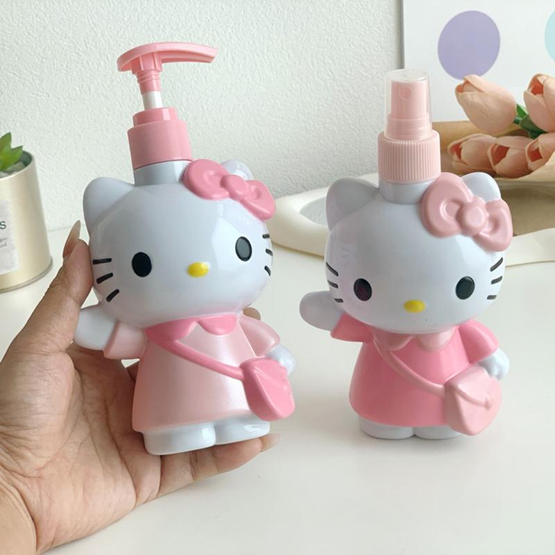 Hello Kitty Dispenser Bottle Storage Containers Cosmetics Perfume Container Bottle Travel Dispenser Bottles Portable Supplies