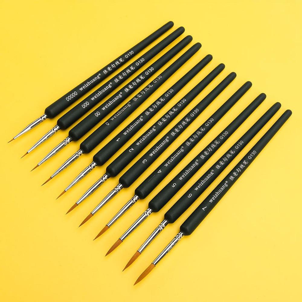 

11pcs Complete Model Fine Tip Paint Brushes Set No Shedding Detailing Brush Art Student синий