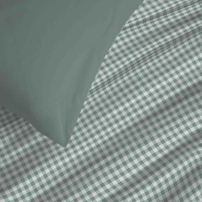 Komplettes 6-teiliges Wende-Bettbezug-Set "Vanessa" für Bett 160 x 200 Gabrielle Salbei