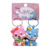 Shiba Inu Couple Keychain: Cute Magnetic Buckle Pendant for Backpack & Car Keys