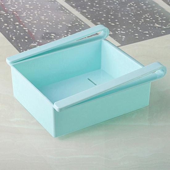 Organizador ahorrador de espacio para frigorífico y congelador de cocina, soporte para estante de almacenamiento, cajón deslizante