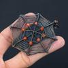 Spider Web Shaped Honey Topaz Gemstone Pure Copper Wire Wrapped Handmade Pendant Jewelry
