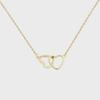 18K Gold Korean Love Double Ring Titanium Steel Necklace - Simple Luxury Clavicle Chain for Women