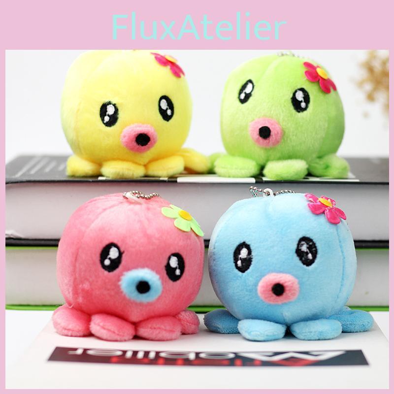 Adorable Octopus Plush Doll Keychain Cute Stuffed Animal Short Plush Toy For Bags