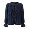 Ggpx New York Triple Ribbon Denim Blouse  Gq3sh038f 