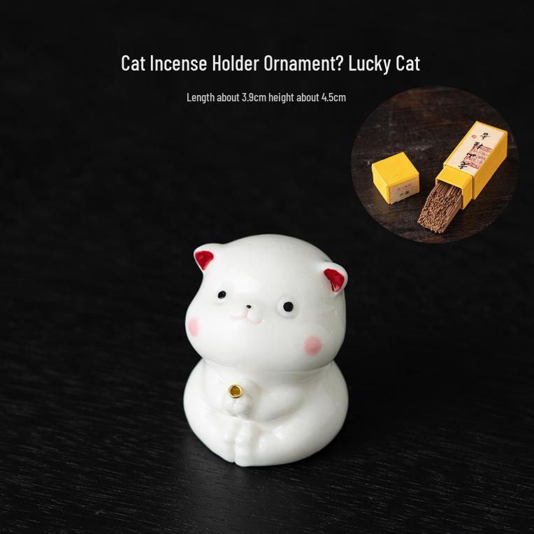 Creative Cute Kitten Ceramic Incense Holder and Burner