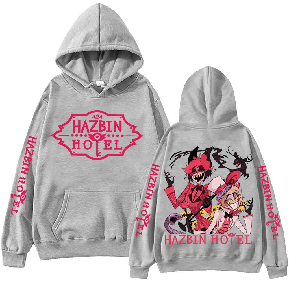 Hazbin Hotel Alastor and Lucifer Hoodie Man Woman Harajuku Long Sleeve Pullover Tops Sweatshirt Gift