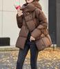 Winter Down Jacket Women Fashion Thick Warm Fluffy Parkas Loose Oversized Puffer Coat Outwear