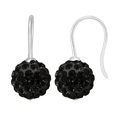 Earrings - LOVA LOLA VAN DER KEEN - BLACK NIGHT - 925 Sterling Silver - Black Crystals - Hook System