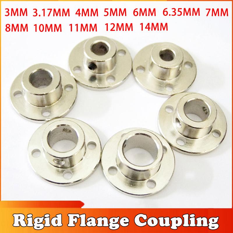 1PCS Rigid Flange Coupling Motor Guide Shaft Coupler Motor Connector Shaft Axis Bearing Fittings 3/4/5/6/6.35/7/8/10/11/12/14mm