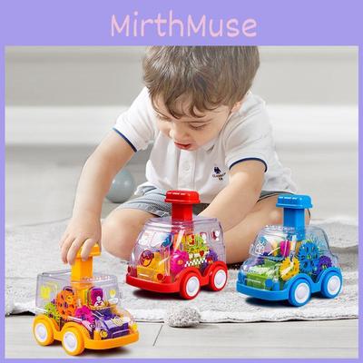 Kunststoff-Trägheitsgetriebe Auto Spielzeug für Kinder Mit Druckknopf und Visuelle Entwicklung