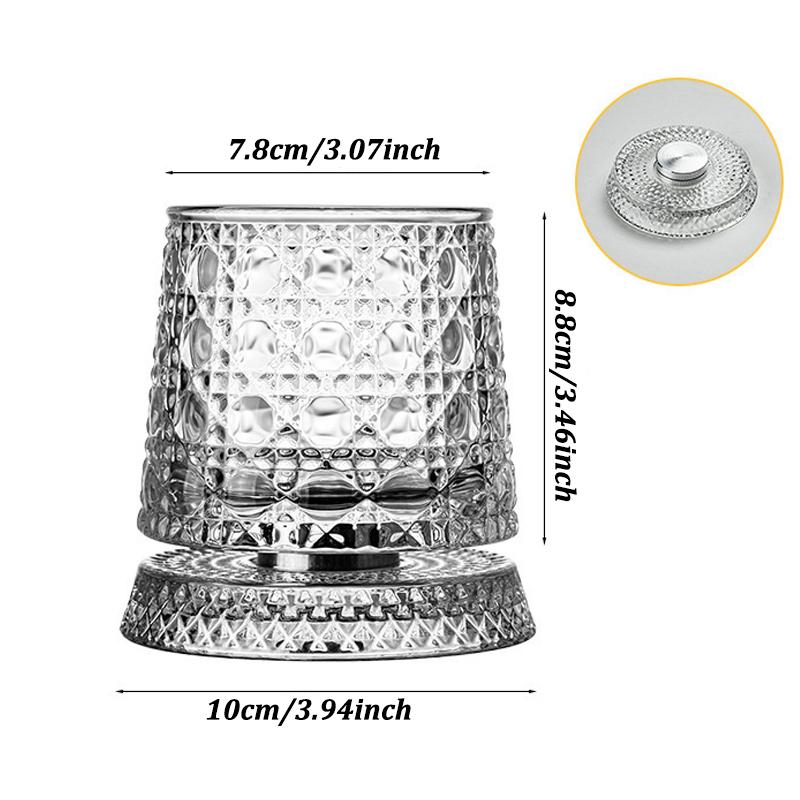 

280Ml Rotate Whiskey Glasses With Glass Base Crystal Rum Glass Cup For Cocktail Party Creative Beer Wine Beverage Drinking Cup