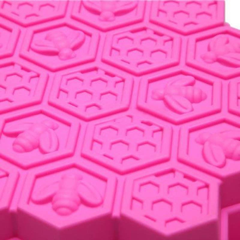 Silicone Mold 19 Cell Honey Comb Bees Mold Beeswax Pan Cake Jelly Chocolate Mold DIY Cake Decoration