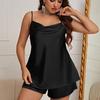Ice Silk Women's Pajama Set: Breathable Summer Cami Dress and Shorts