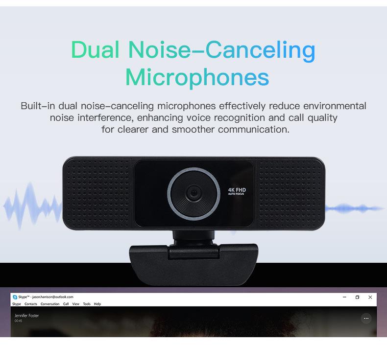 4K Autofocus USB Camera for Online Classes & Video Conferences