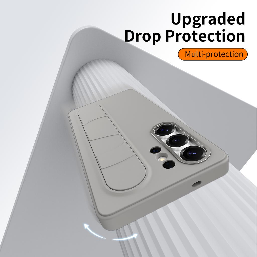 For Samsung Galaxy S25 Ultra Case Customizable Smart Key Control Wristband Kickstand PC + Silicone Phone Cover