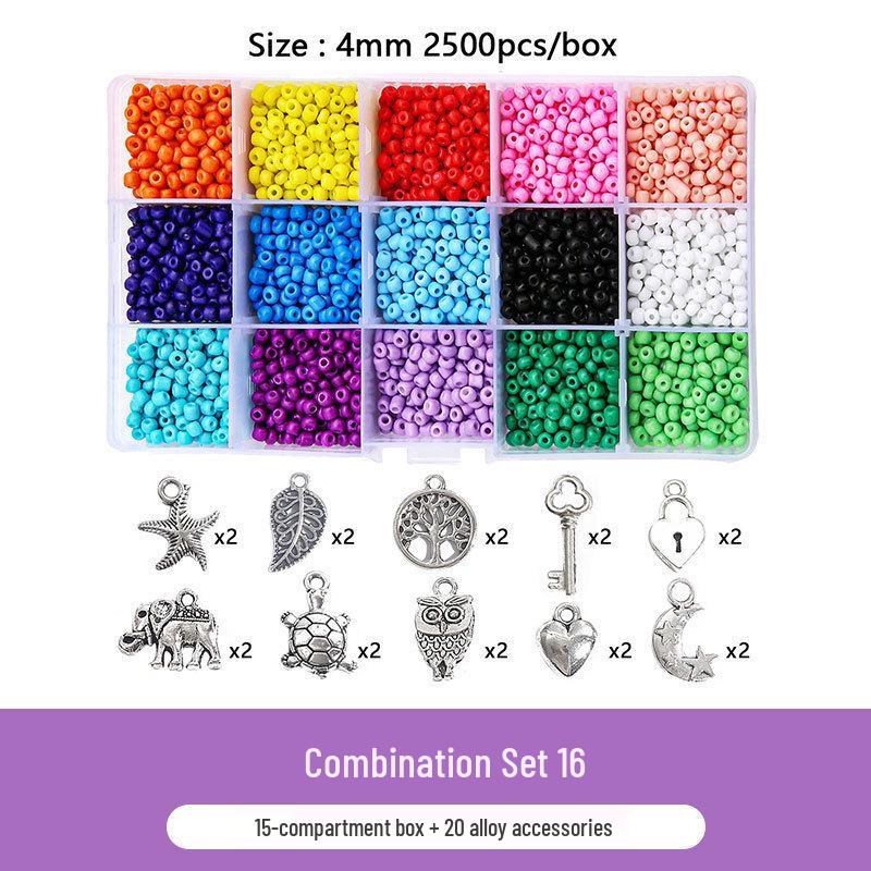 

Набор для изготовления ожерелья и браслета из стекляруса 24 цветов с застежкой-лобстером