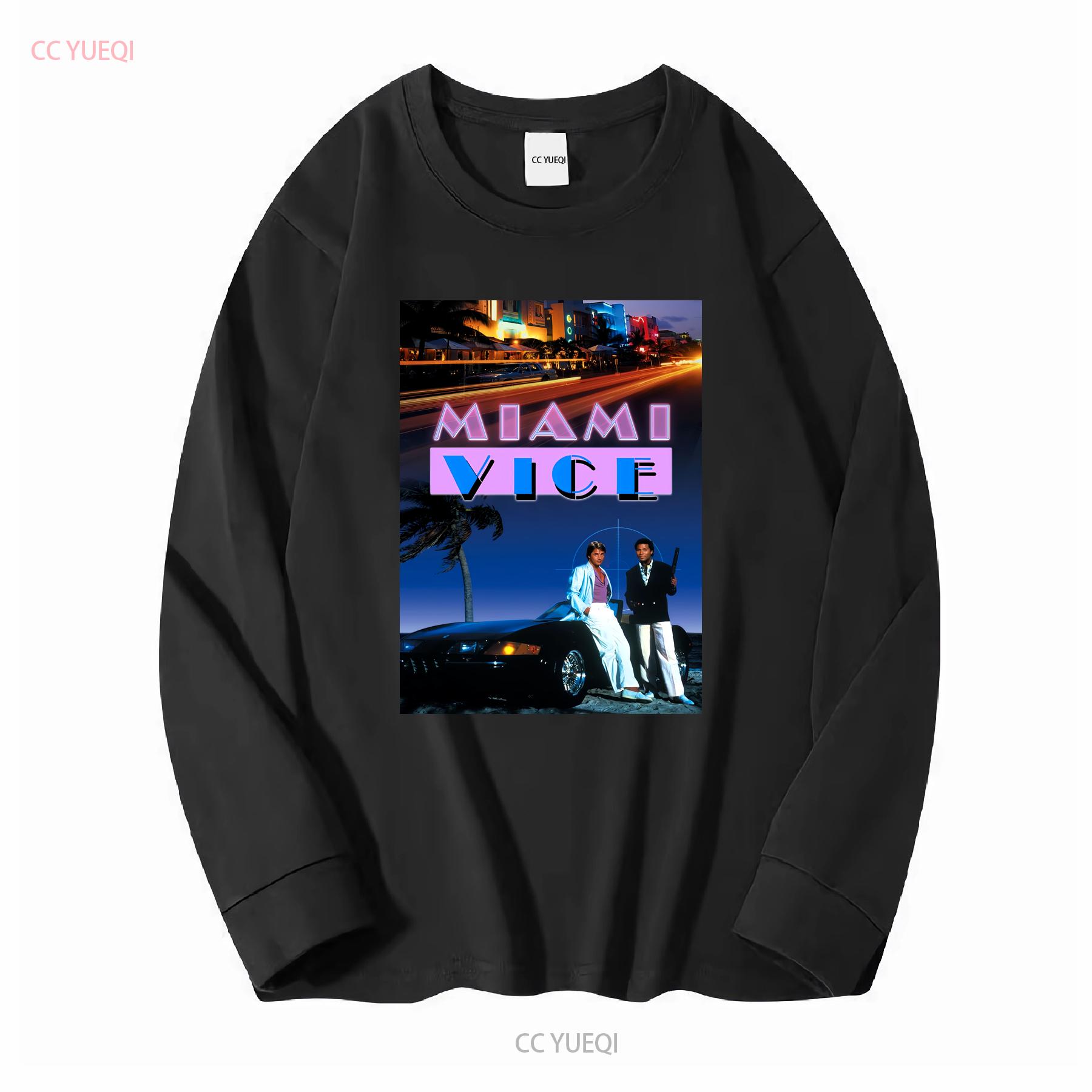 

Майка Miami Vice Ретро 80-х Телешоу Фан з довгими або короткими рукавами вінтажна Прана Дихаюча Повсякденна Унісекс Еластична модна S
