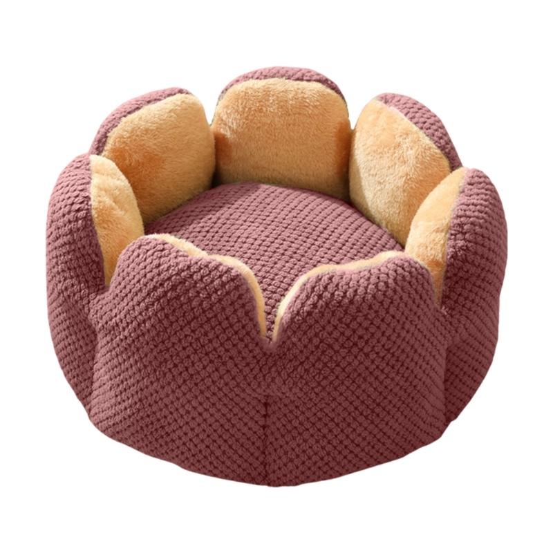 Dog Puppy Flower Bed Round Base Detachable Cushion Sofa for Small to Medium Pet Creative Pet Bed Cute Nest