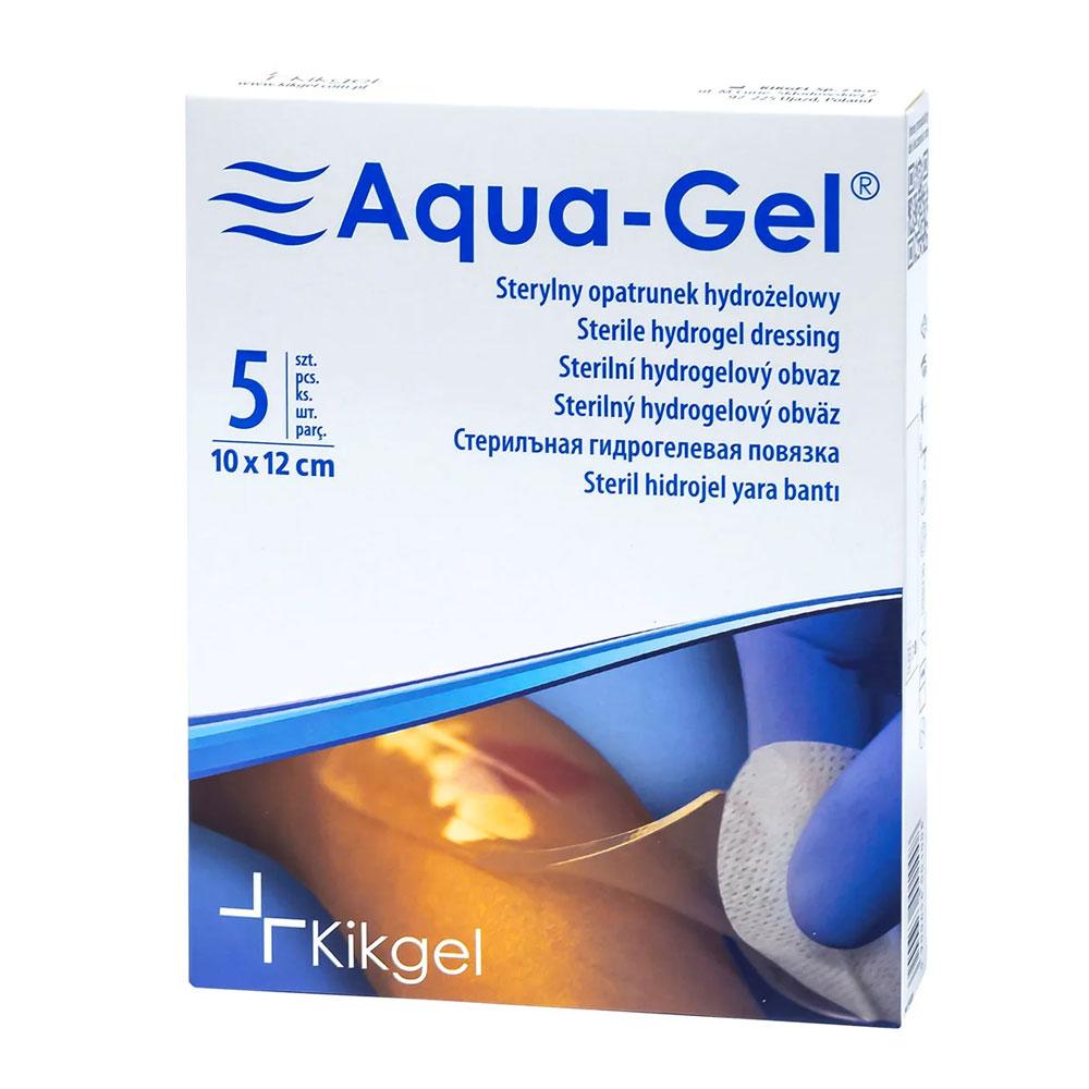Aqua-Gel Sterile Hydrogel Dressing 5.5cm x 11cm For Wound and Burn Treatment 5 Pcs