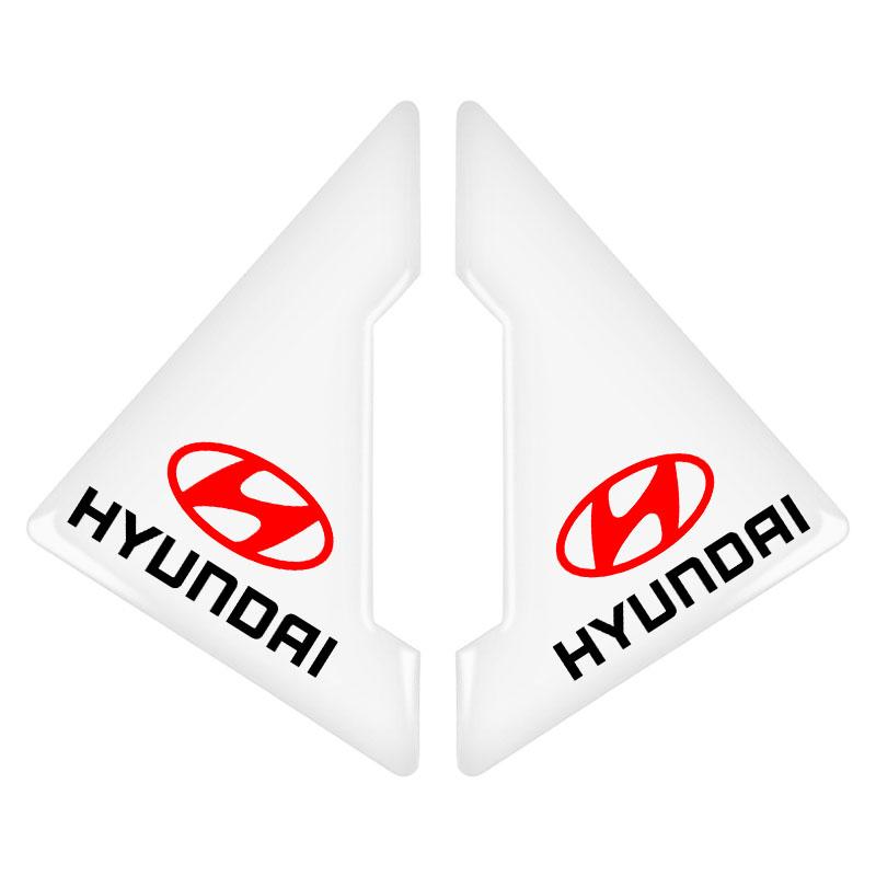 2Pcs Transparent Car Door Corner Cover Anti-Scratch Protection Sticker For Hyundai Logo IX35 Bayon Kona I30 ElantraSolaris Palisade