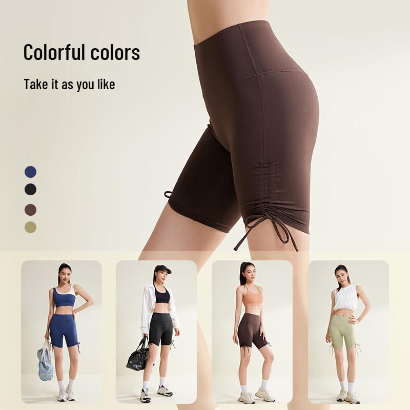 VICTORIA&VERA Women's High-Waisted Drawstring Sports Shorts