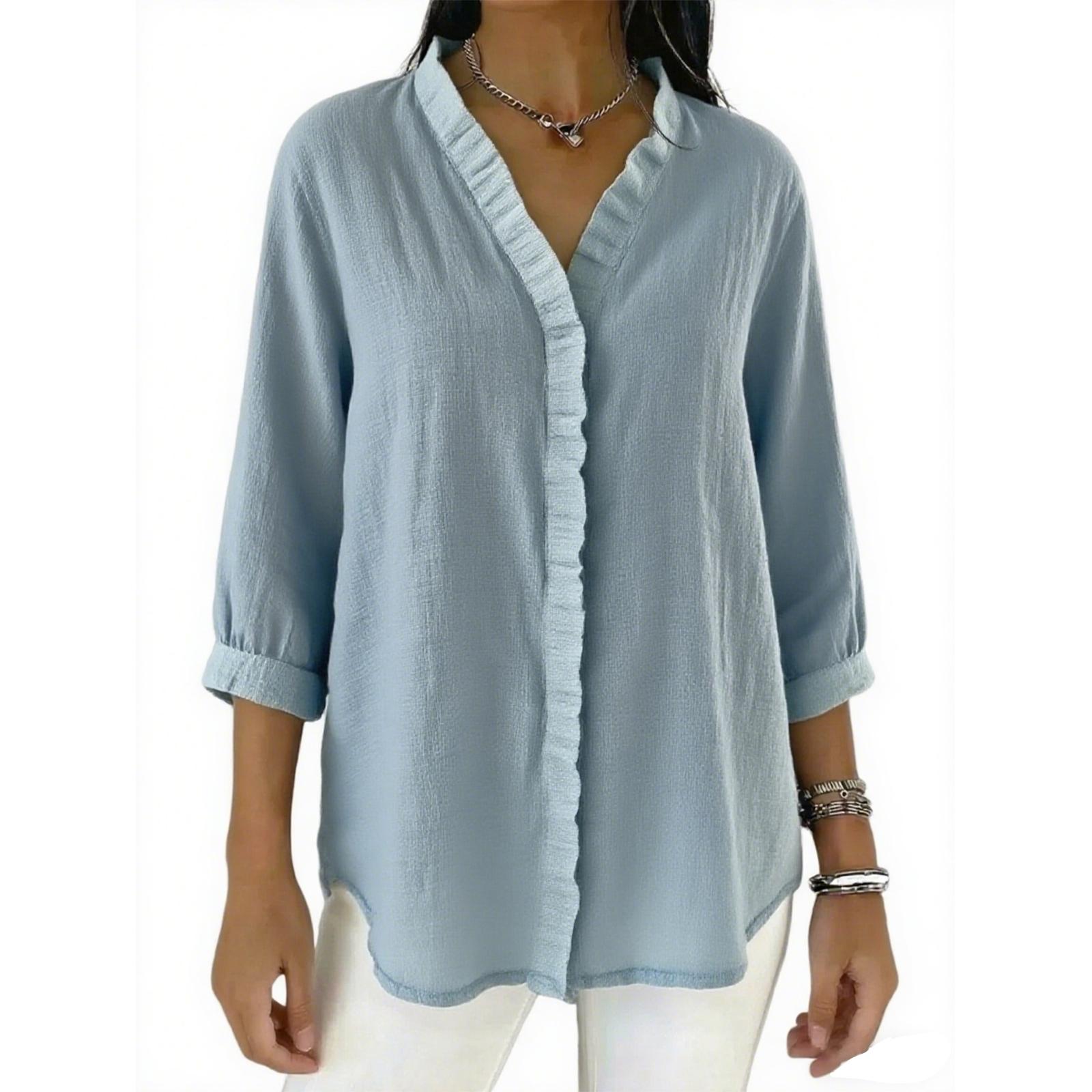 

Модний та елегантний жіночий топ S синій