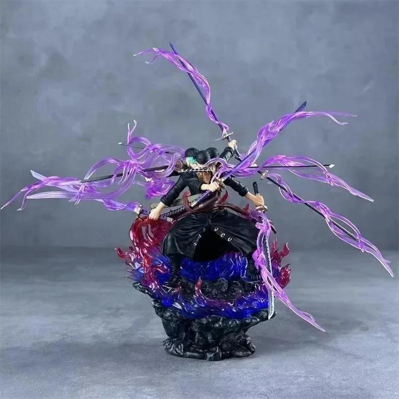 24cm Anime One PieceRoronoa Zoro Figure Figurine Wano Onigashima 9 Swords Style Action Figurine PVC GK Statue Model Toys Gift