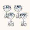 Douyin Bestseller: Versatile Moissanite Stud Earrings - Bubble Couple Style, S925 Sterling Silver, Fashionable & Elegant Jewelry