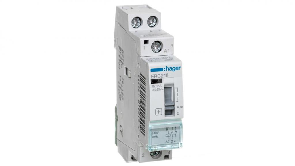 Installation Relay 16A 230V AC 1NO+1NC ERC218