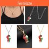 Personalized Stainless Steel Necklace With Palestinian Map Geometric Pendant Ethnic Couple's Accessory